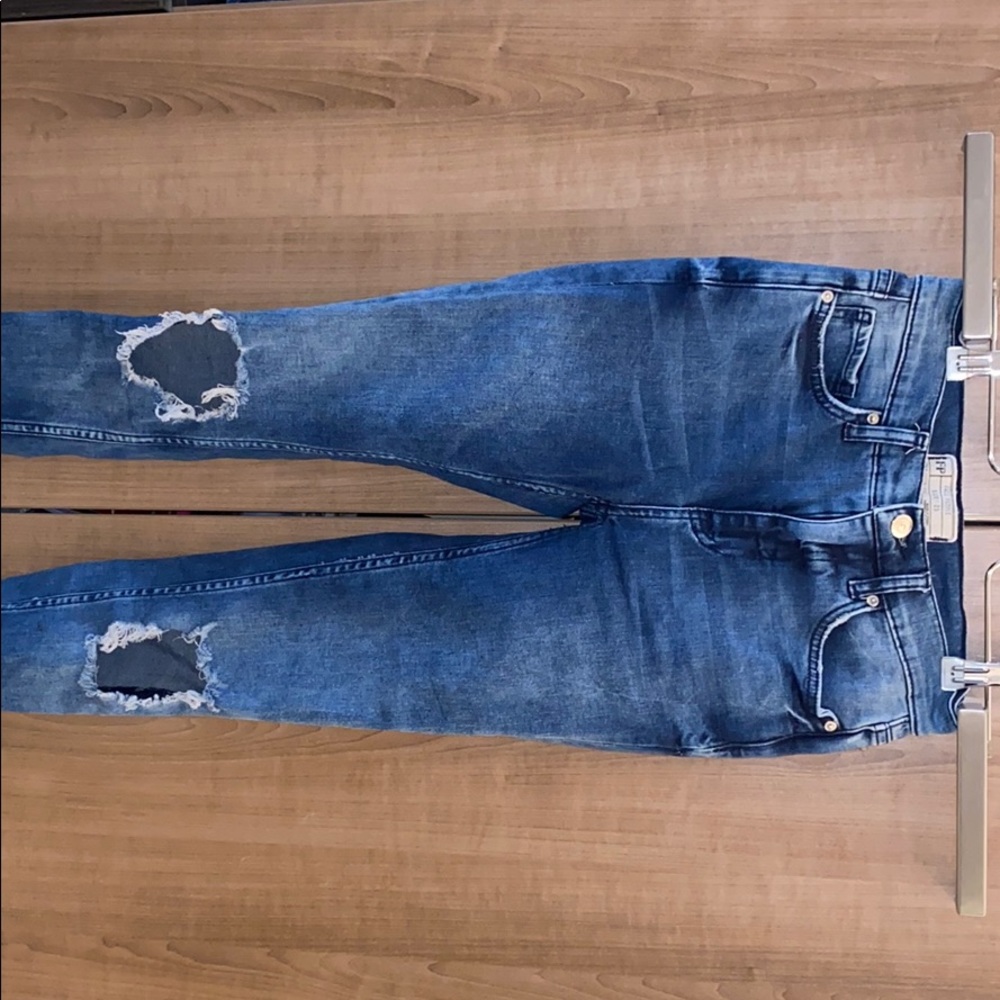 Free people ripped skinny jeans
